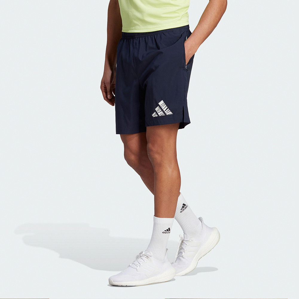 Adidas HIIT ENTRY SHO 男款 藍色 抽繩 休閒 運動 慢跑 訓練 健身 短褲 IM1104