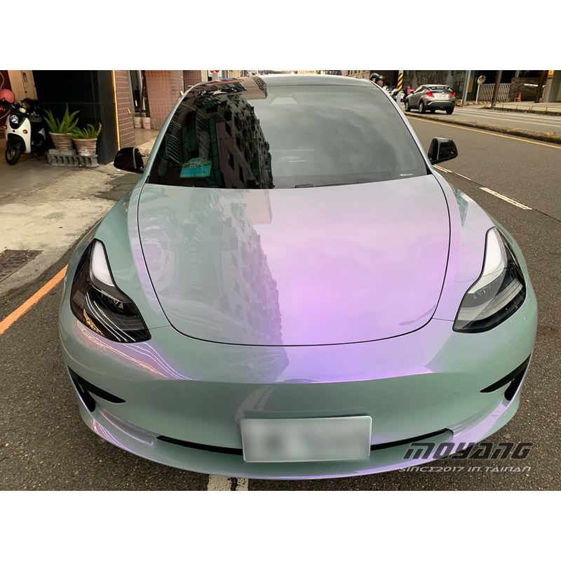 【膜漾專業包膜】特斯拉 MODEL3 全車夢幻灰魅紫