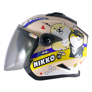 摩速空間 NIKKO N-553II#8 狗勾SHIBA桑 柴犬4色可選 半罩式 四分之三 安全帽 特殊夜光塗料