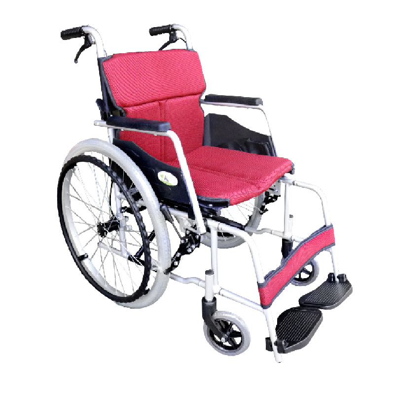 輪椅B款杏華JR202-22 日式強化款折背腳可拆輪椅 雙層坐背墊22吋後輪 6吋前小輪 背可後折 腳可拆