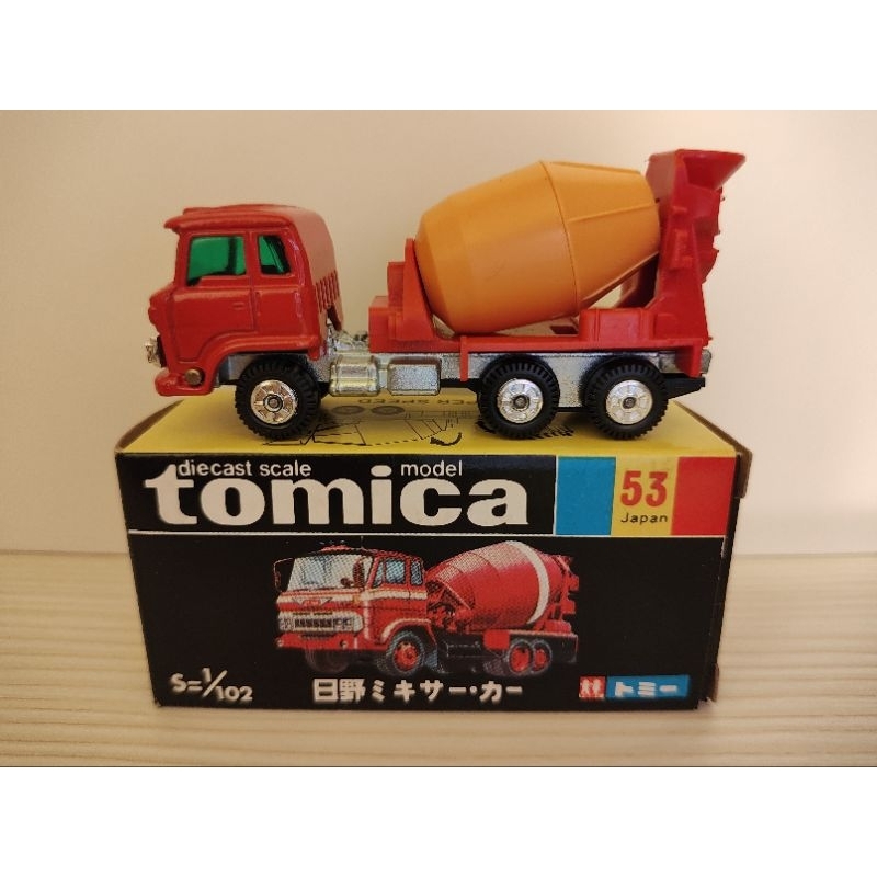 Tomy tomica 日野 水泥車 日本製 舊輪 中古品