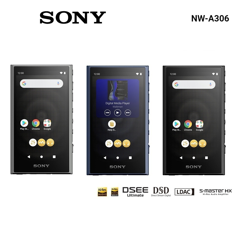 SONY索尼 NW-A306 送保護套(領卷再折)Walkman數位隨身聽 支援 Hi-Res 高解析音質 公司貨