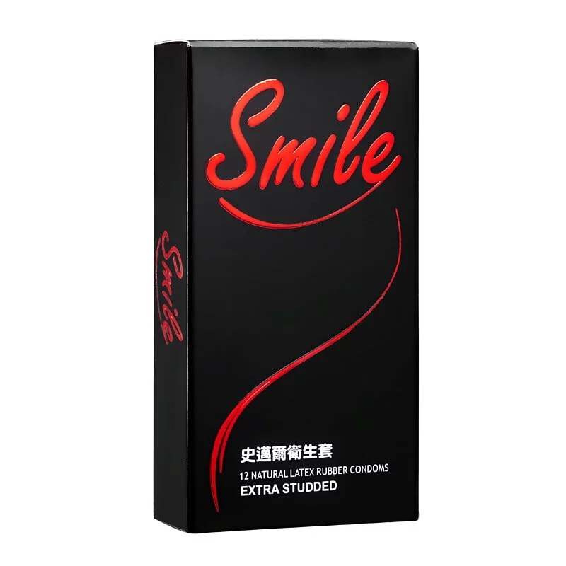 【躍獅線上】SMILE衛生套-粗顆粒 12入/盒