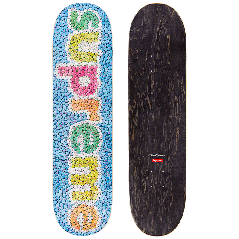 SUPREME SS23 CANDY HEARTS SKATEBOARD 滑板 (藍色) 化學原宿