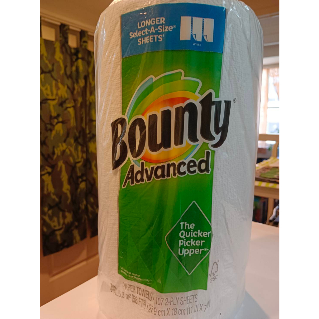 零售區 Bounty 隨意撕特級廚房紙巾 107張單捲 好市多熱賣商品