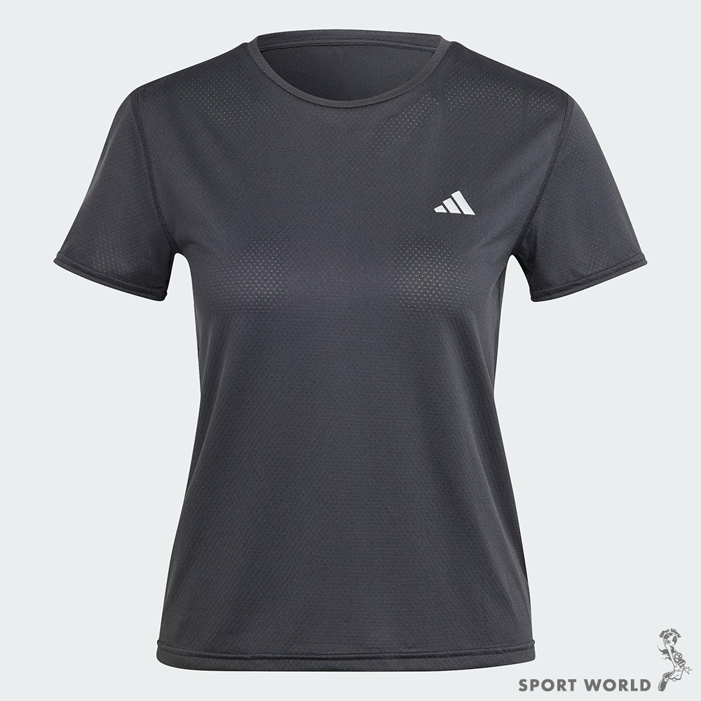 Adidas 女短袖上衣 排汗 反光 黑【運動世界】HM4292