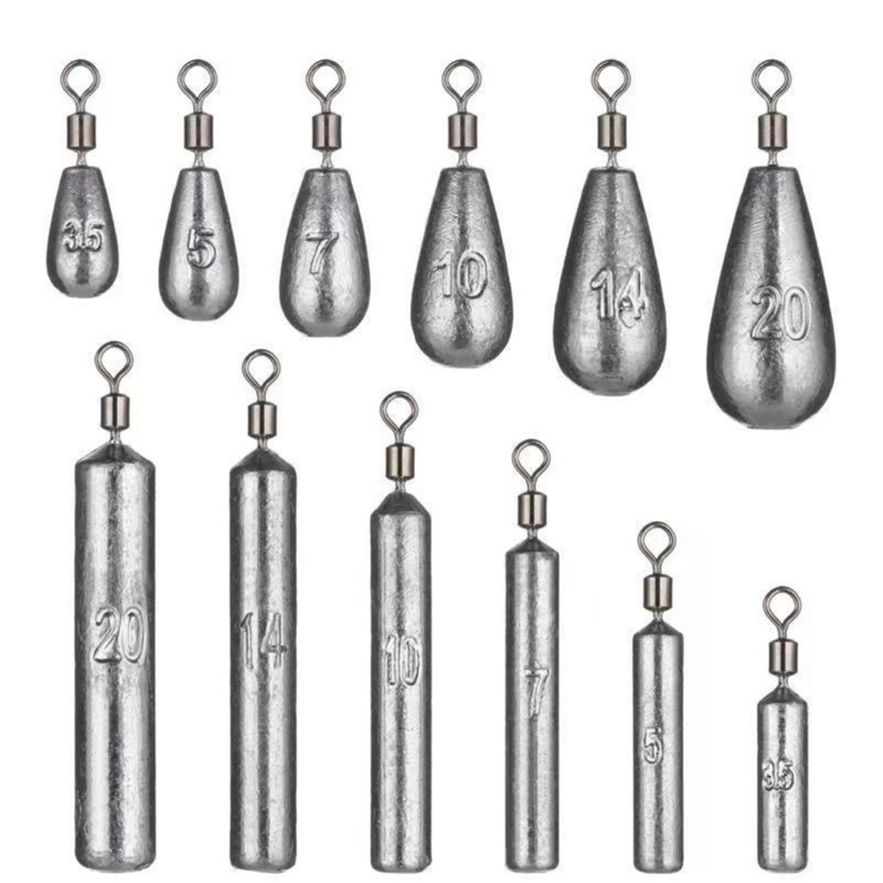 【LUREER】 路亞自由鉛 自由釣組 3.5克~20克 <水滴/長條> 自由鉛 跳底 根魚 黑格 軟蟲 曲柄鉤