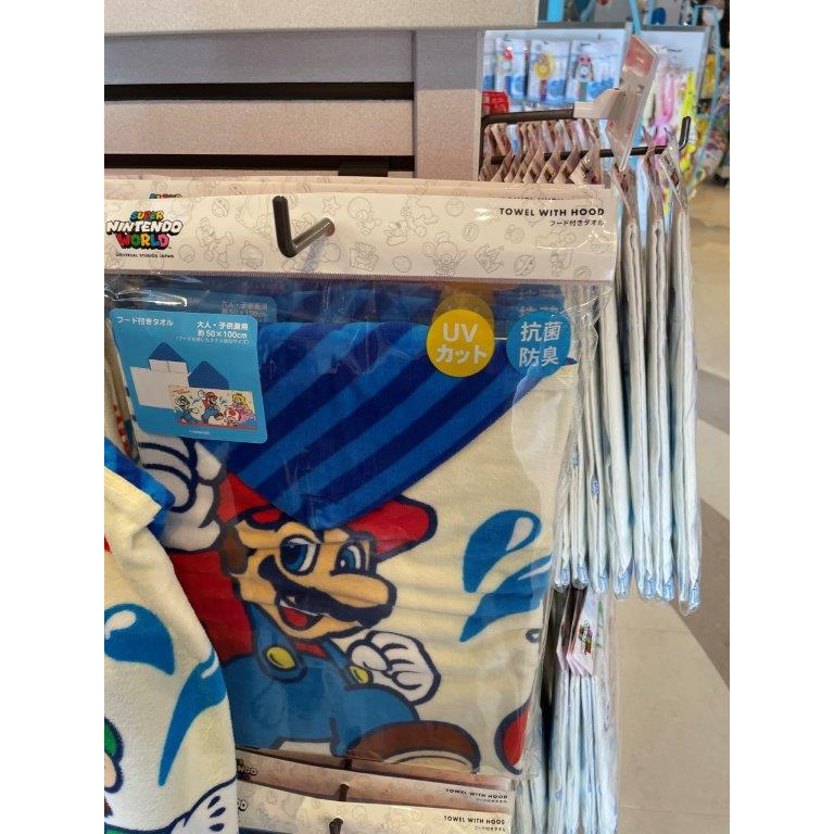 現貨在台 日本大阪環球影城 Super Mario 任天堂 瑪利歐樂園 連帽浴巾 夏日限定商品(2023.7日本帶回)