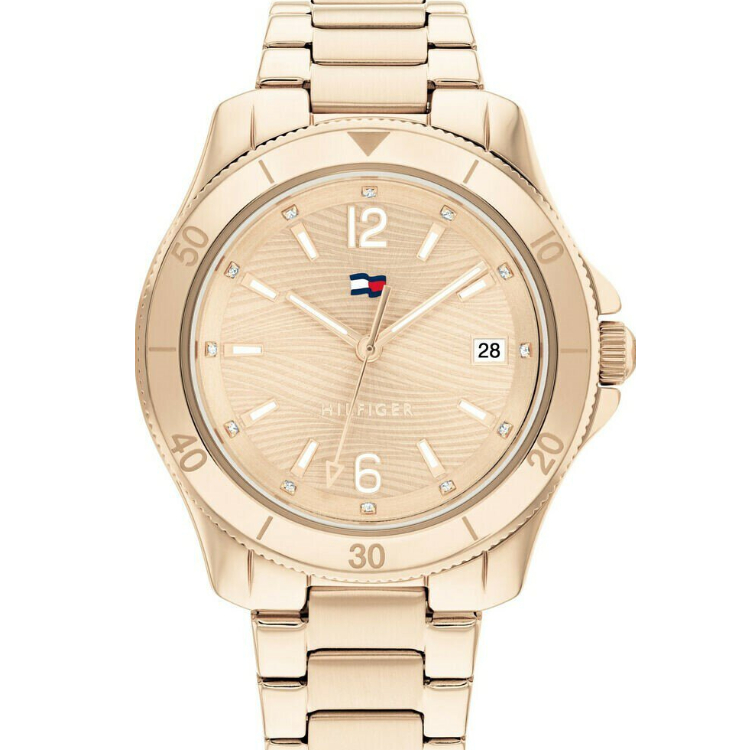【Tommy Hilfiger】時尚典雅素面玫瑰金女腕錶 1782514 36mm 現代鐘錶
