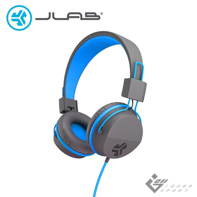 JLab JBuddies Studio兒童安全耳罩式耳機/ 藍色(近全新）