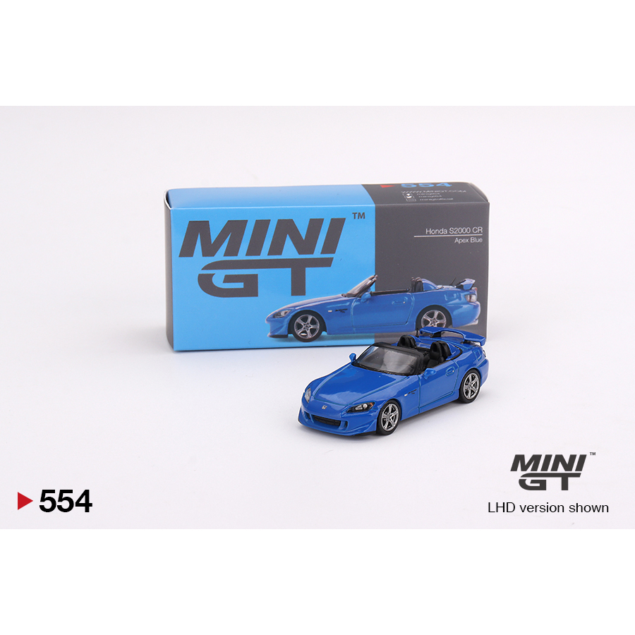 (小賈車庫) 1/64 MINI GT #554  Honda S2000 CR（左駕版）本田 敞篷跑車