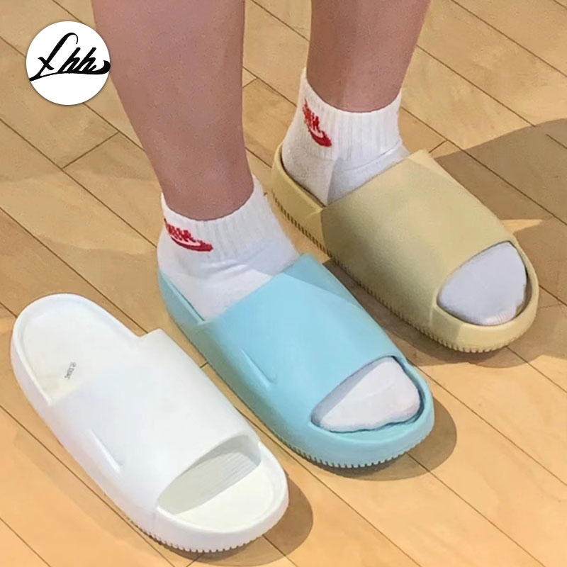 新品Nike Calm Slide 防水 米黃 白色 黑色 拖鞋 厚底 DX4816-100