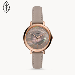 FOSSIL Jacqueline Solar 皮帶錶 36mm 卡其米色 ES5091