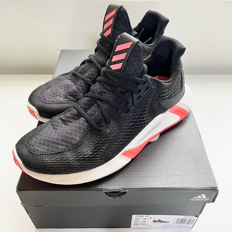 &lt;二手男鞋&gt; Adidas Edge XT 中筒 透氣 訓練 跑步 運動 慢跑鞋 黑橘白 EE4162