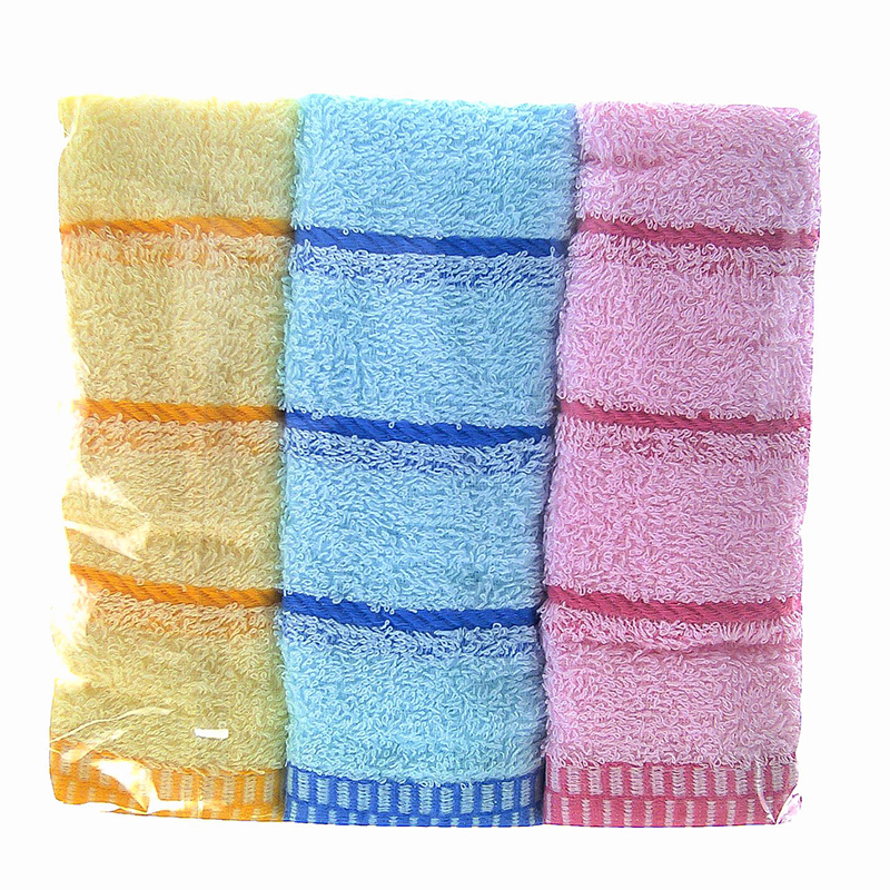1881 純棉緞檔毛巾(3入) 1包【家樂福】