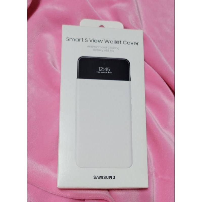 三星原廠 Samsung A53 5G 透視感應皮套 白色