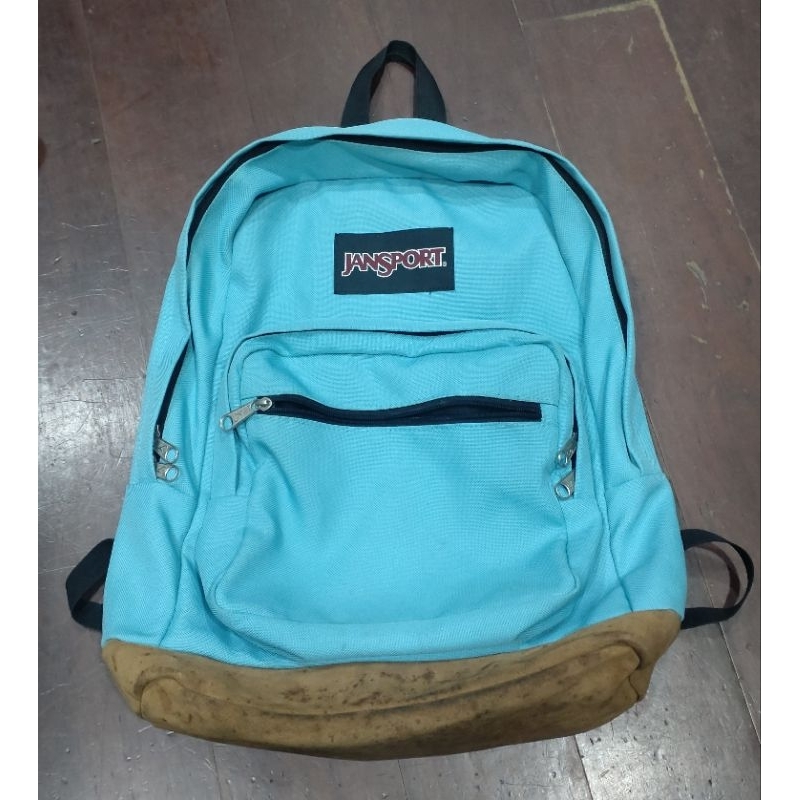 Jansport 大後背包 二手 帆布+麂皮