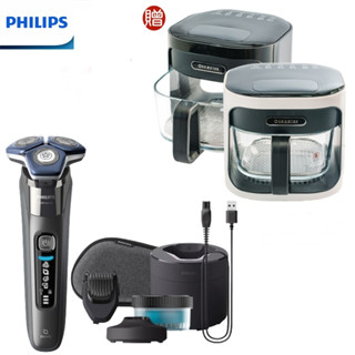 【PHILIPS 飛利浦】S7887/58 雙智慧三刀頭電動刮鬍刀 贈one-meter4.5L3D氣旋氣炸玻霸鍋