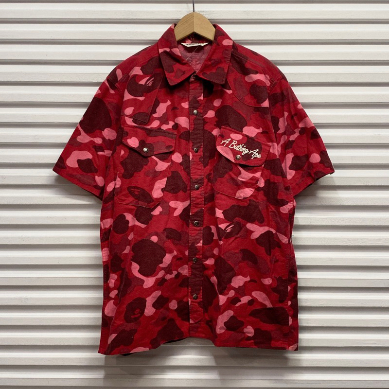 《OPMM》-［BAPe] Camo SS Shirt 紅狼襯衫