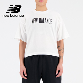 【New Balance】 NB 涼感短版圓領短袖上衣_女性_白色_WT33172WT