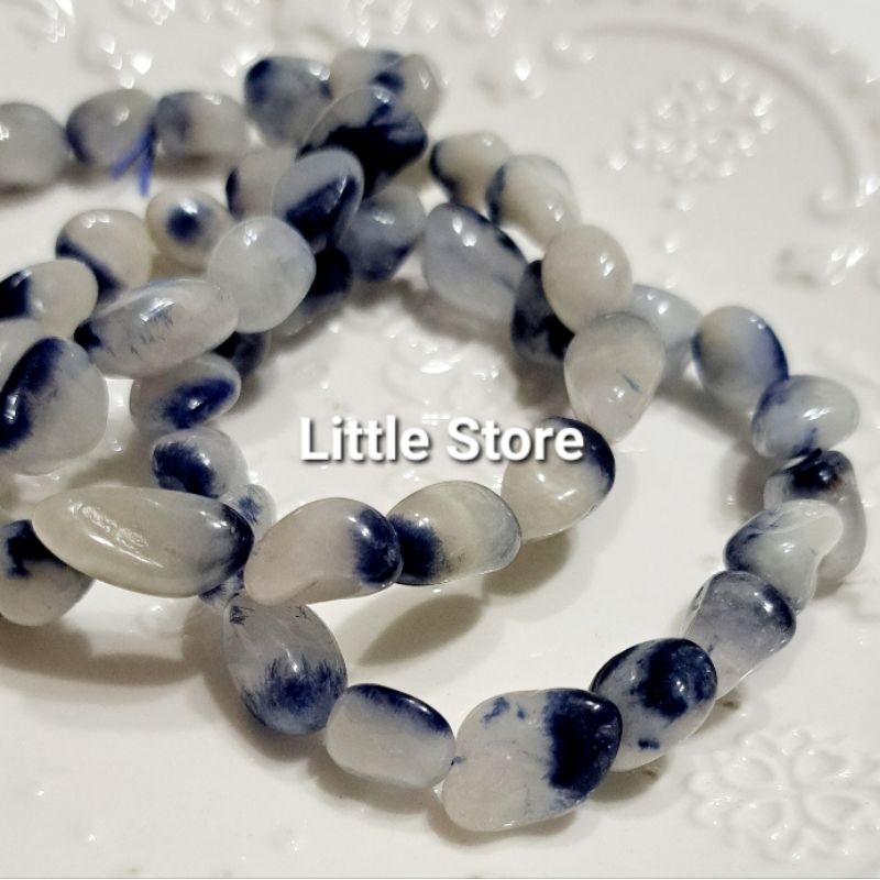 Little Store手作飾品材料DIY👉藍線石隨形手串