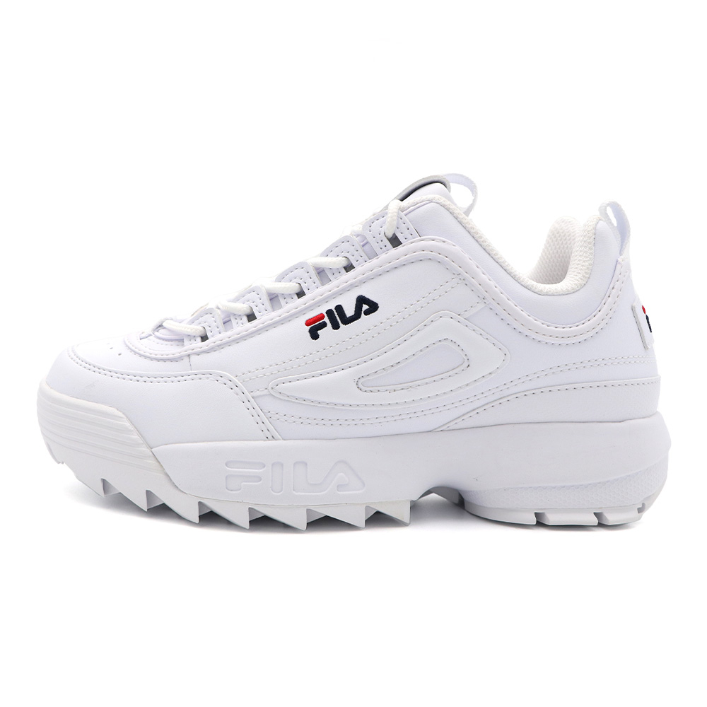 Fila DISRUPTOR 2 白 皮革 厚底 增高 老爹 休閒鞋 女款 J2286【新竹皇家4-C608X-125】