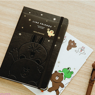 MOLESKINE LINE Friends 硬殼限量筆記本/L/橫條/240頁【愛買一家人】