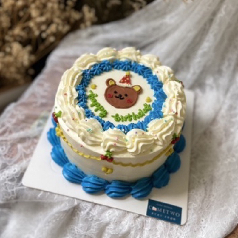 [COMETWO] 復古蛋糕 小熊蛋糕 公主蛋糕 宮廷蛋糕 韓系 造型蛋糕 戚風 奶油 生日蛋糕 客製蛋糕 台中蛋糕