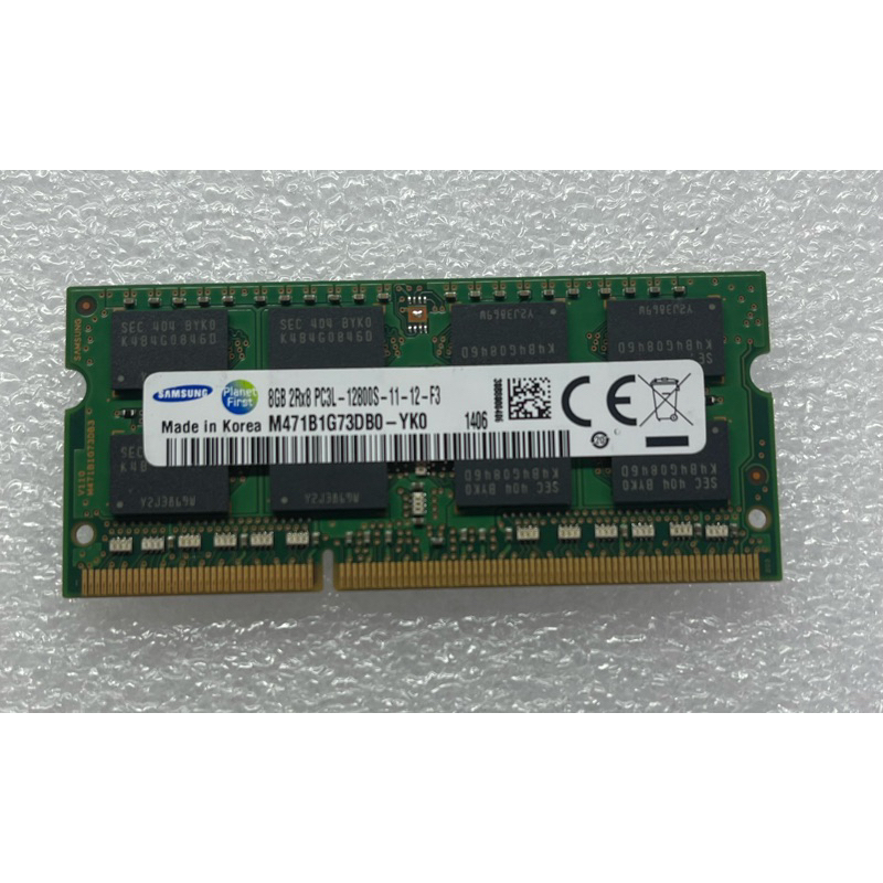 三星 DDR3 8G 2Rx8 PC3L 12800S PC-1600 NB 筆電 專用記憶體 原裝原廠 拆機良品