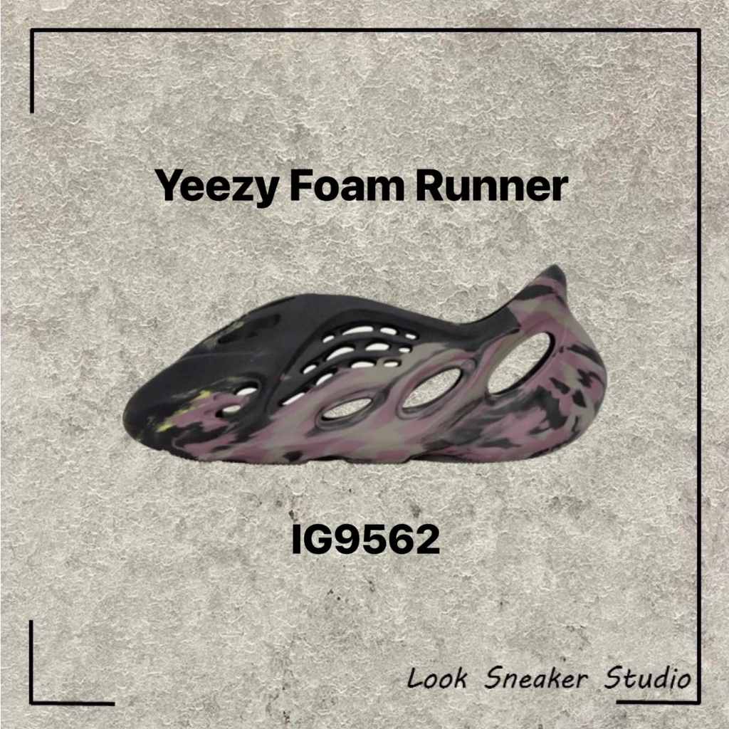 路克 Look👀 adidas Yeezy Foam 椰子 肯爺 涼拖鞋 洞洞鞋 渲染 黑黃紫 IG9562