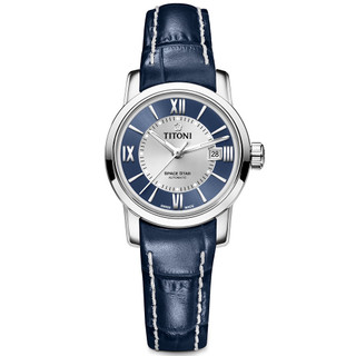 【私聊甜甜價】TITONI 梅花錶 天星系列 羅馬機械腕錶 23538S-ST-580 / 28mm