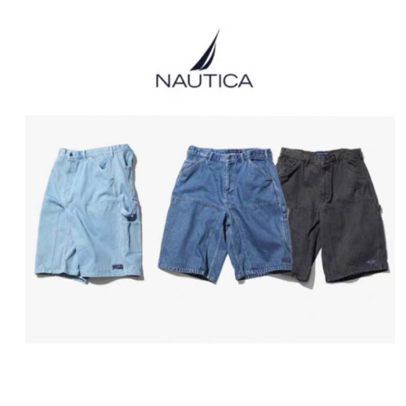 🇯🇵 日本NAUTICA Double Knee Denim Painter Shorts丹寧 短褲 潮流 滑板褲