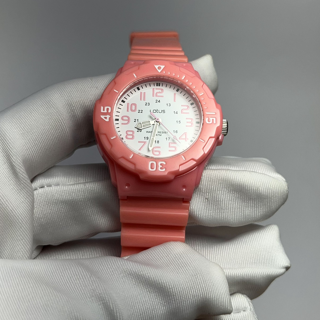 Lotus 時尚錶 繽紛馬卡龍 彩色圓錶 女錶 TP2107M-05 粉紅色