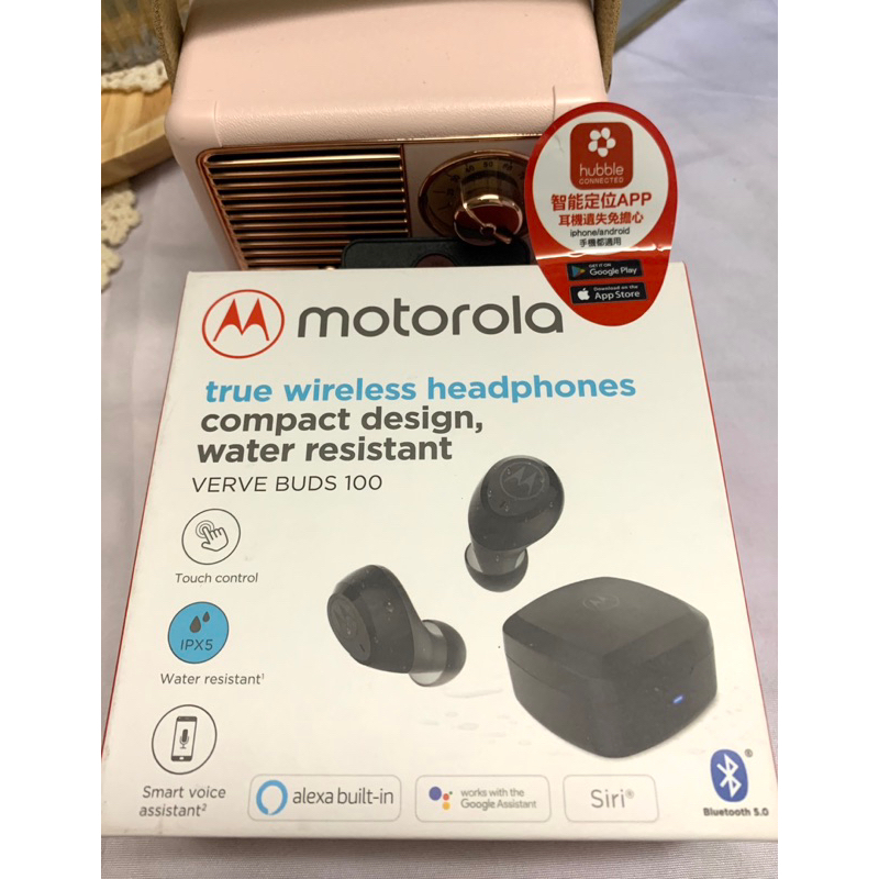 ［全新 黑色］Motorola VERVE BUDS 100 輕巧型 真無線運動防水藍牙耳機