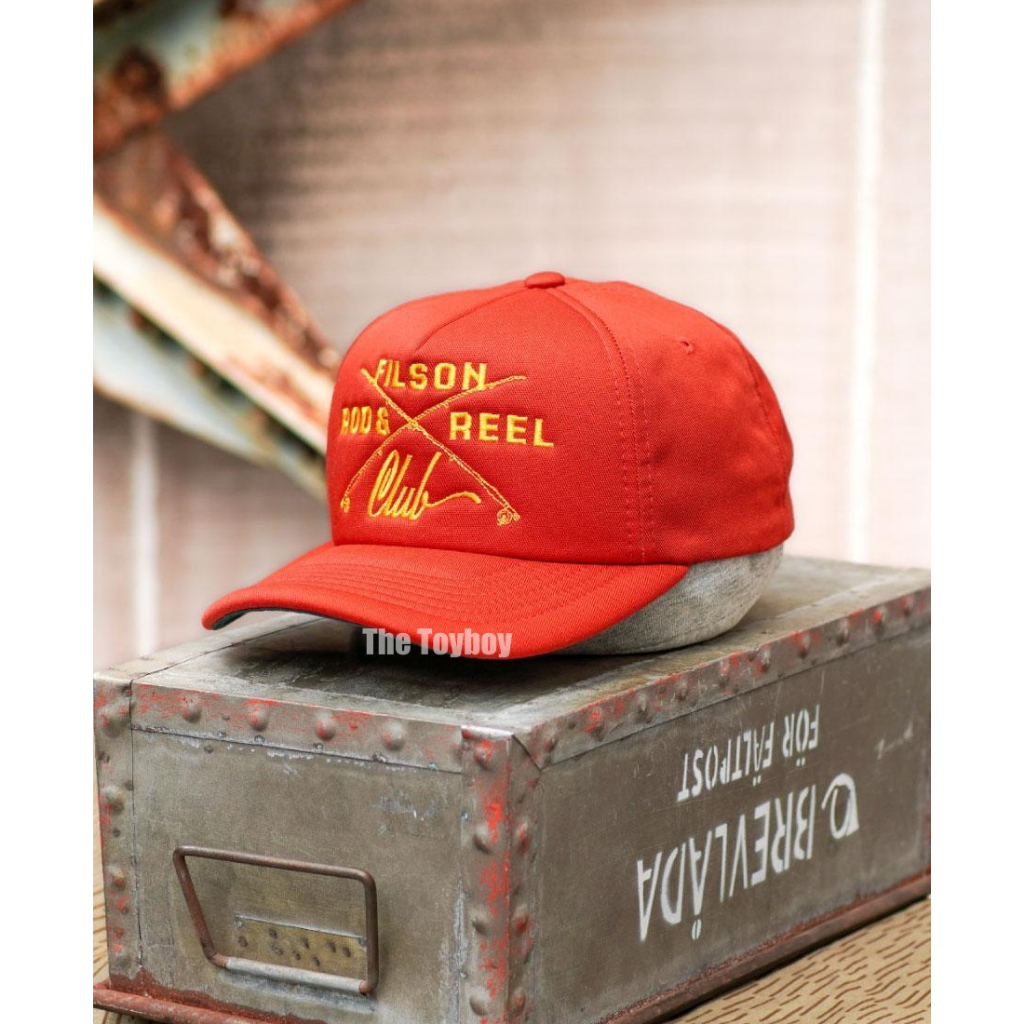 新款 代理商公司貨 美國 Filson Harvester Cap 紅色 復古棒球帽 金色刺繡字樣 現貨商品