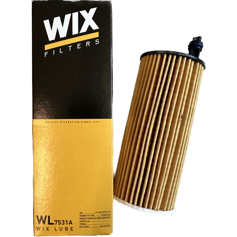 WIX 機油芯 WL7531A BMW 3 3GT 4 系G20 G21 G80 F34 F32 F33 F36 F82