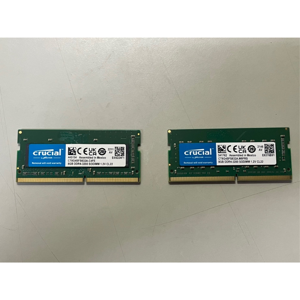 【二手快速出貨】美光Micron Crucial 8GB DDR4-3200 SODIMM 筆電記憶體