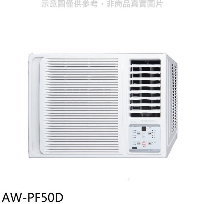 聲寶【AW-PF50D】變頻右吹窗型冷氣(全聯禮券1000元)(含標準安裝)