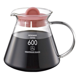 【TIAMO】耐熱玻璃咖啡壺 圓把手/HG2220PK(600cc/粉紅)|Tiamo品牌旗艦館