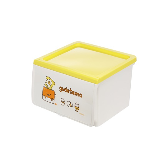 《真心良品X蛋黃哥Gudetama》可疊式收納箱39L-4入組(網路獨賣款) KEYWAY