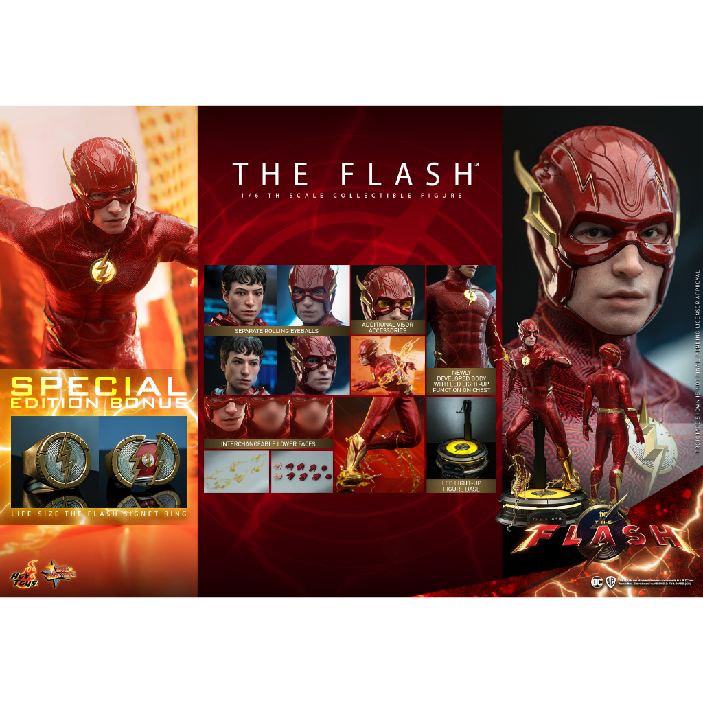 預購 野獸國 Hot Toys – MMS713 –《The Flash》1/6 閃電俠 非 MMS448 TMS009