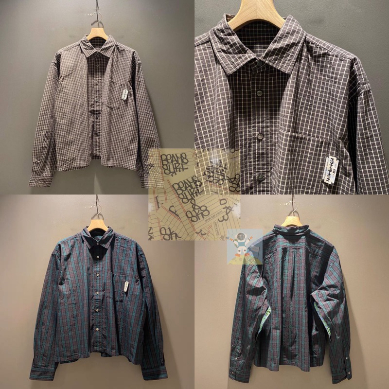 BEAMS JAPAN x SSZ 23SS CUT CHECK SHIRT 格紋 長袖襯衫 外套