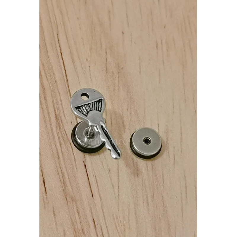 316醫療鋼針剪刀/鑰匙平鎖式耳環