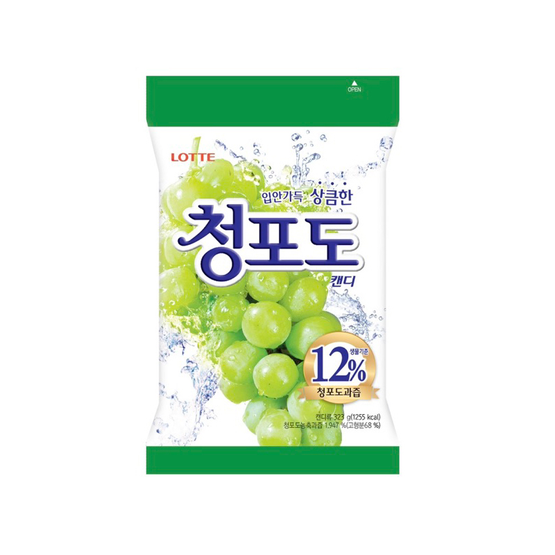 韓國直送🇰🇷正韓🇰🇷LOTTE 樂天 水果糖 青葡萄口味153g
