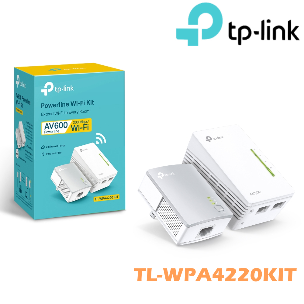 TP-LINK TL-WPA4220KIT AV600 Wi-Fi 電力線網路橋接器 雙包組(KIT)