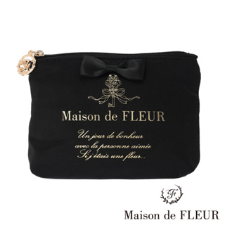Maison de FLEUR 優雅蝴蝶系列緞帶方形手拿包(8A33FTJ1100)