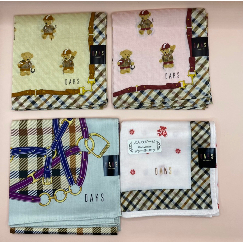 多款日本製DAKS女仕手帕（100%純棉）