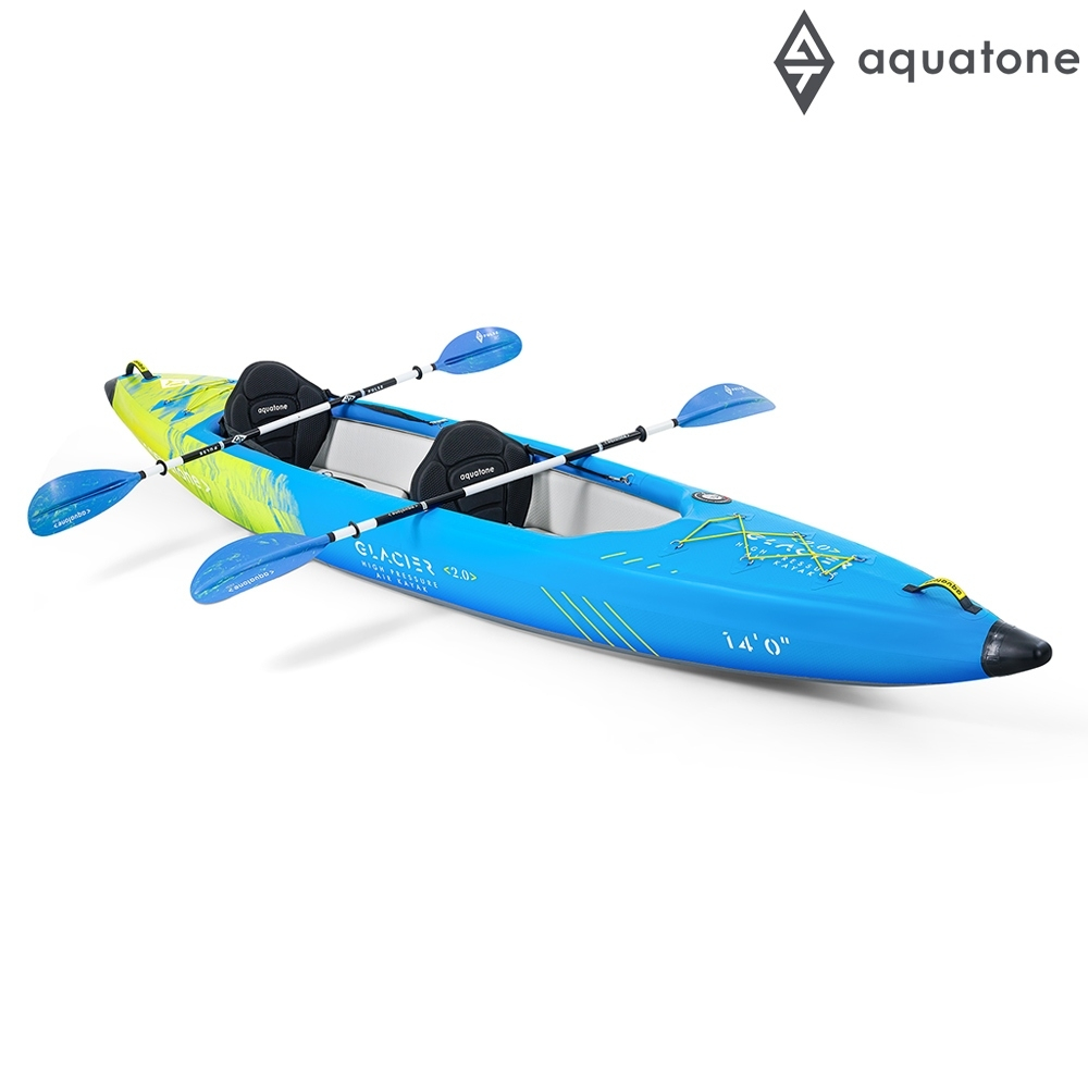 Aquatone 充氣雙人獨木舟-進階型 GLACIER 14'0" TK-601 / KAYAK 皮艇 皮划艇