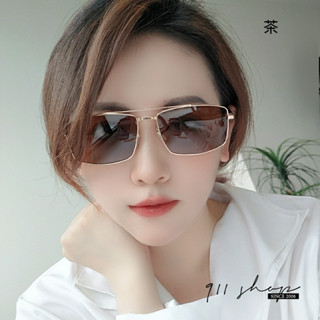 十字雕花復古方型雷朋金屬細框腳架偏光太陽眼鏡【f5110】911 SHOP