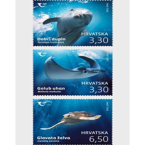 克羅埃西亞 2021.03.22 海洋動物 -套票3全